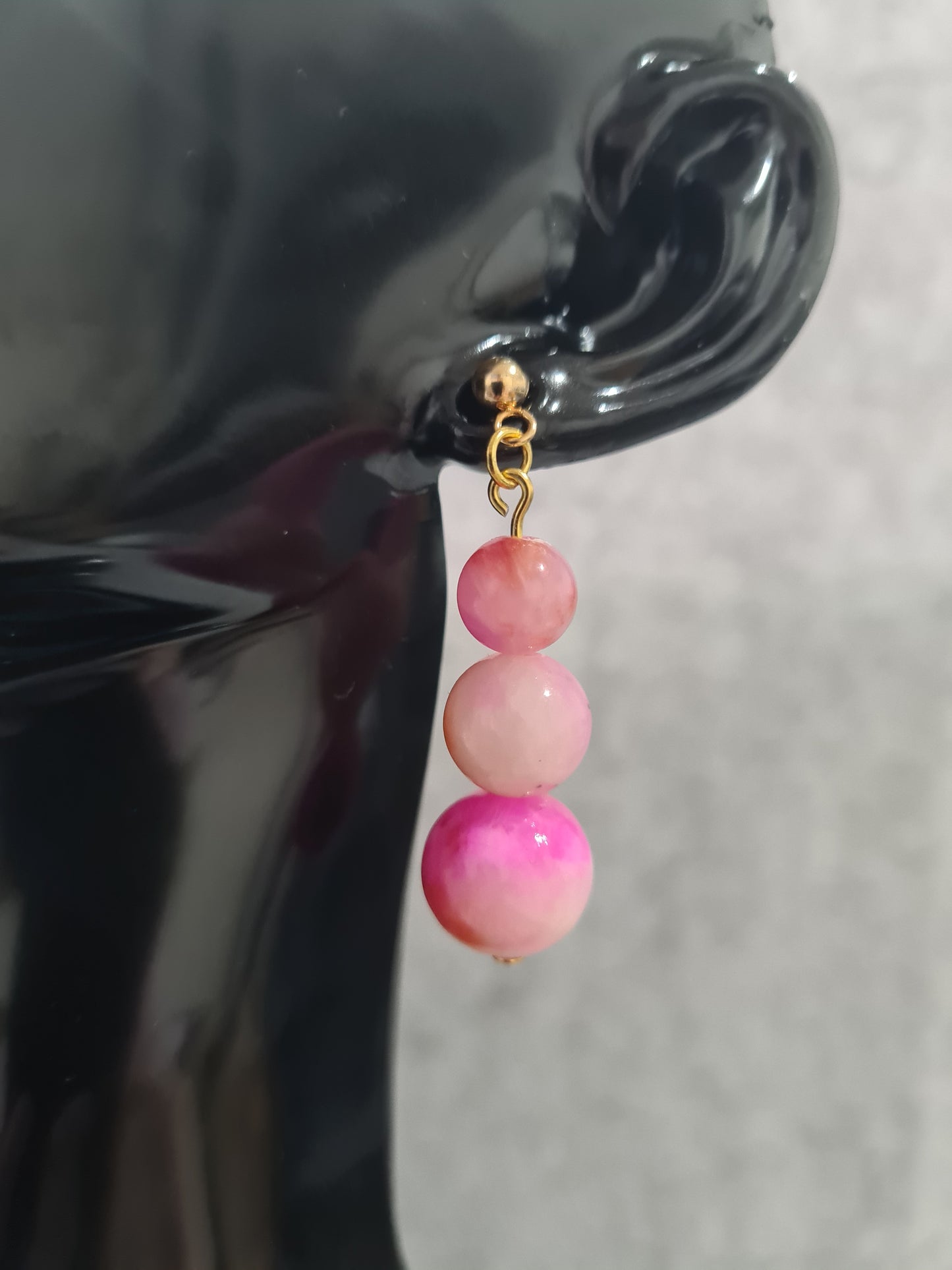 Stone Teardrop Earrings (Gold/Rose Gold/Sterling Silver)