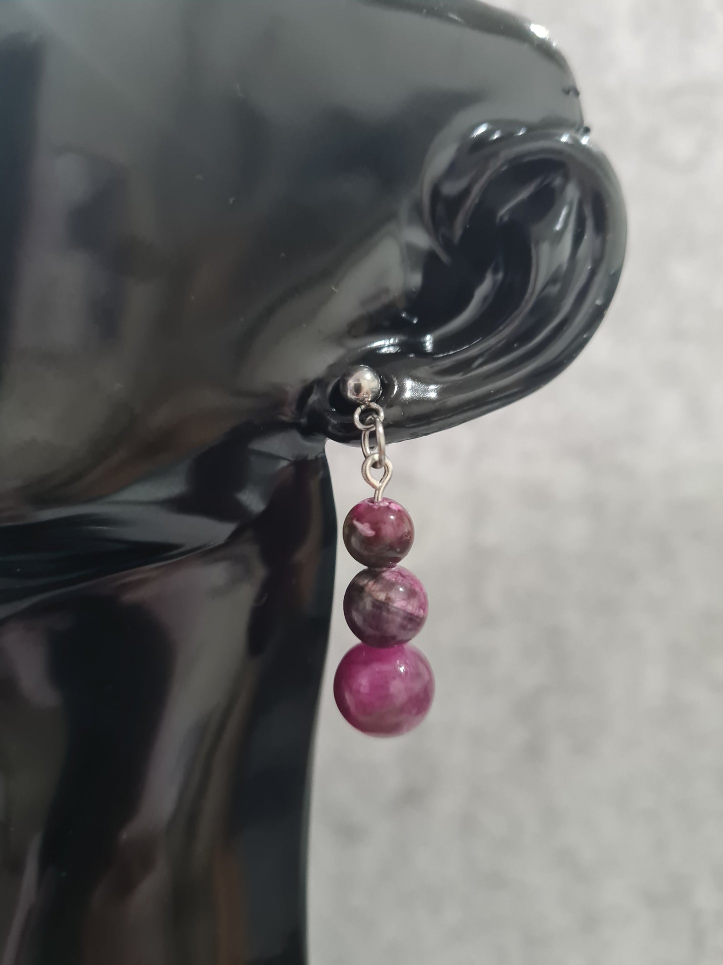 Stone Teardrop Earrings (Gold/Rose Gold/Sterling Silver)