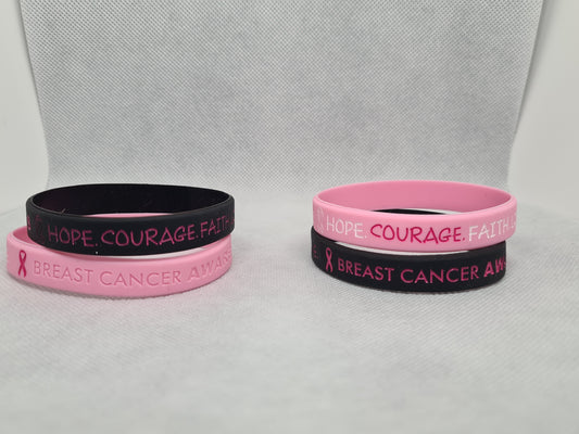 Breast Cancer, Silicone Bracelet