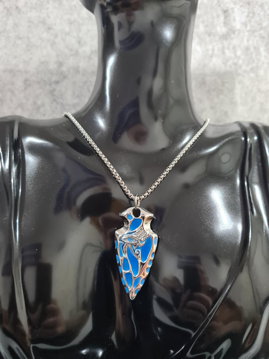 Necklace, Viking Triangle, Titanium Steel, Luminous