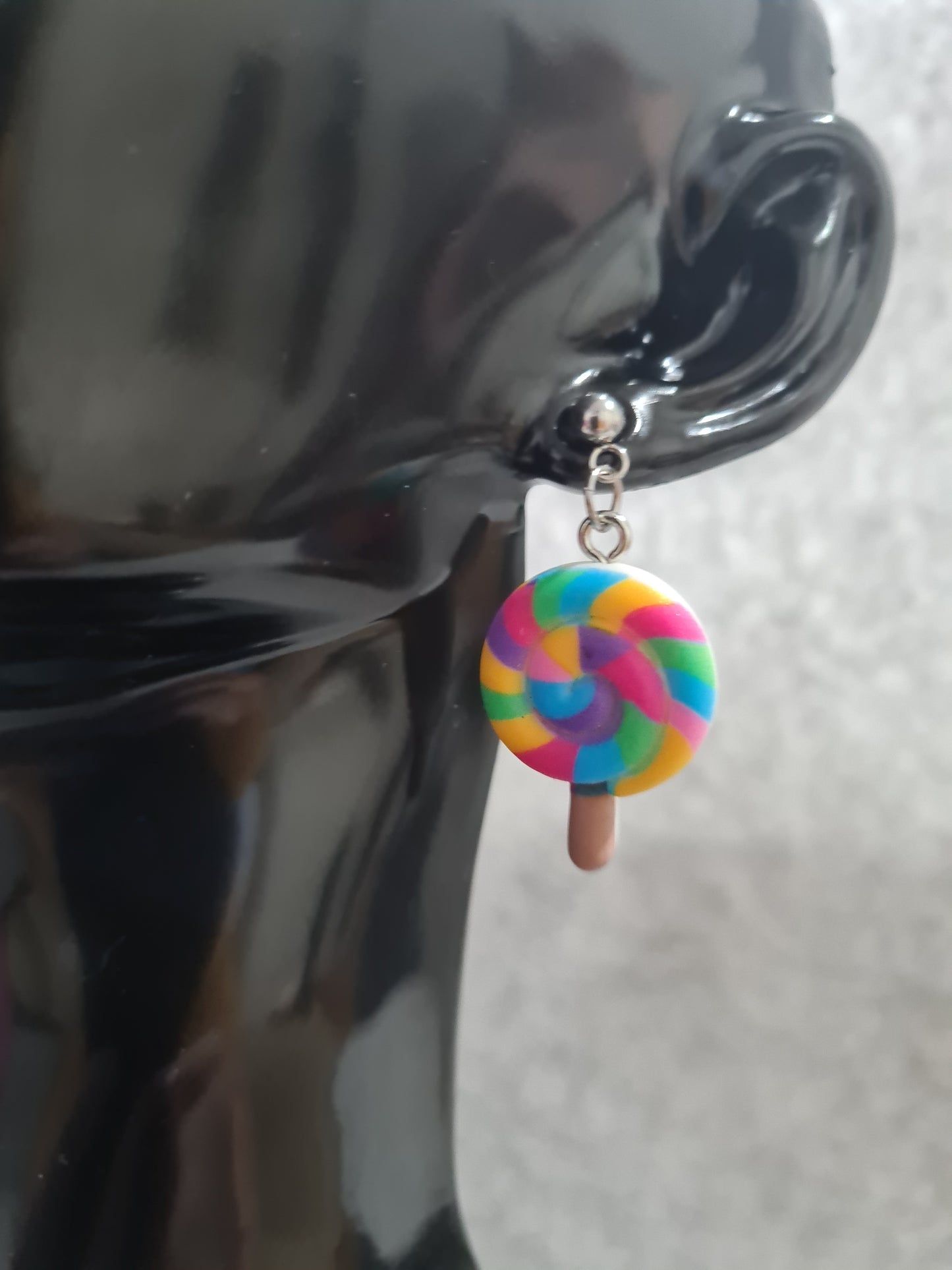 Lollipop Colourful Earrings Stud, (Gold, Silver & Rose Gold)