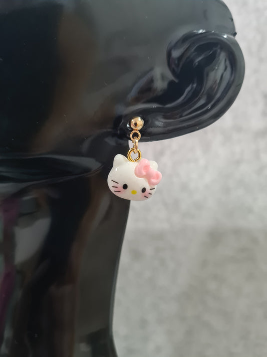 Mini Hello Kitty, Stud Earrings (Gold, Silver & Rose Gold)
