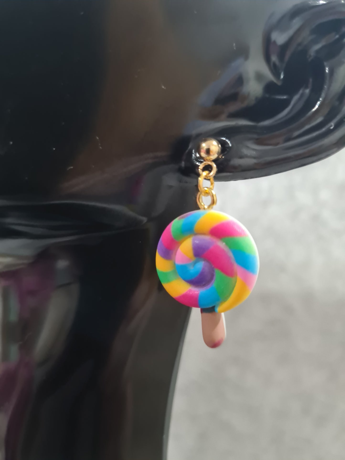 Lollipop Colourful Earrings Stud, (Gold, Silver & Rose Gold)