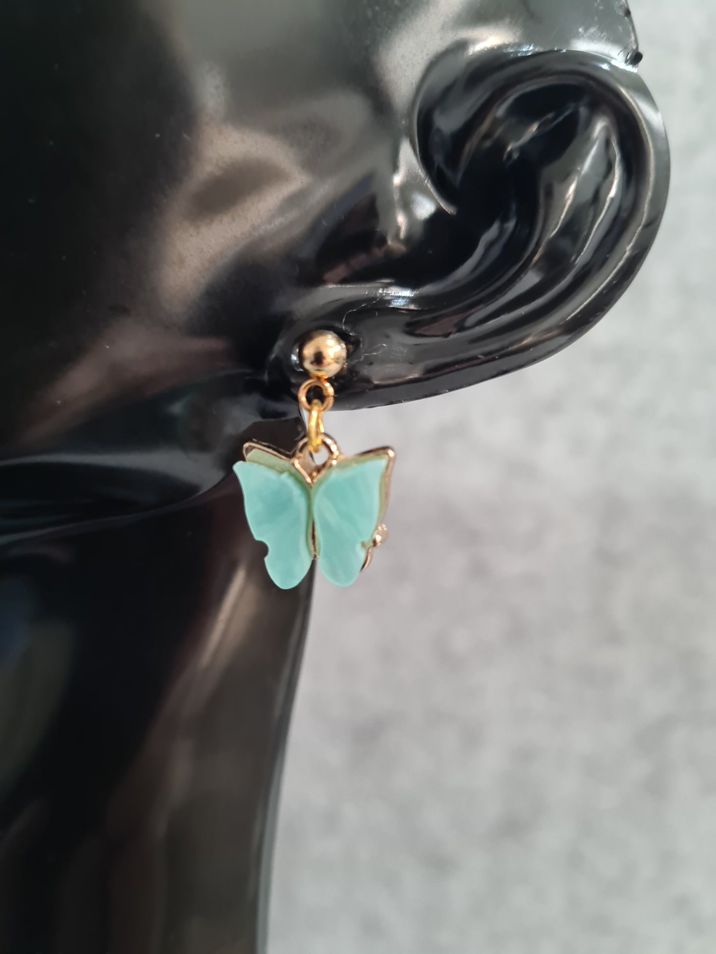 Colourful Butterfly Earrings, (Gold)