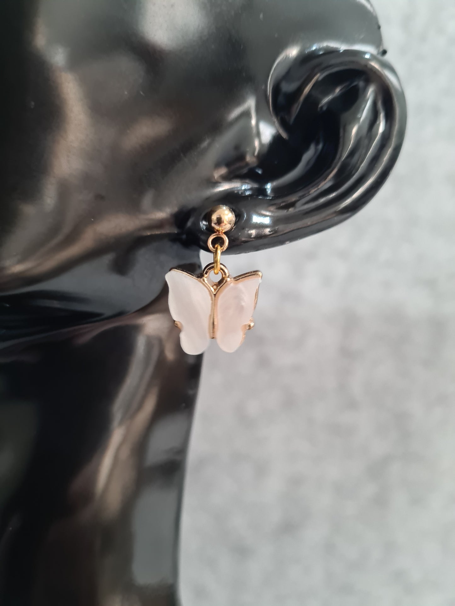 Colourful Butterfly Earrings, (Gold)