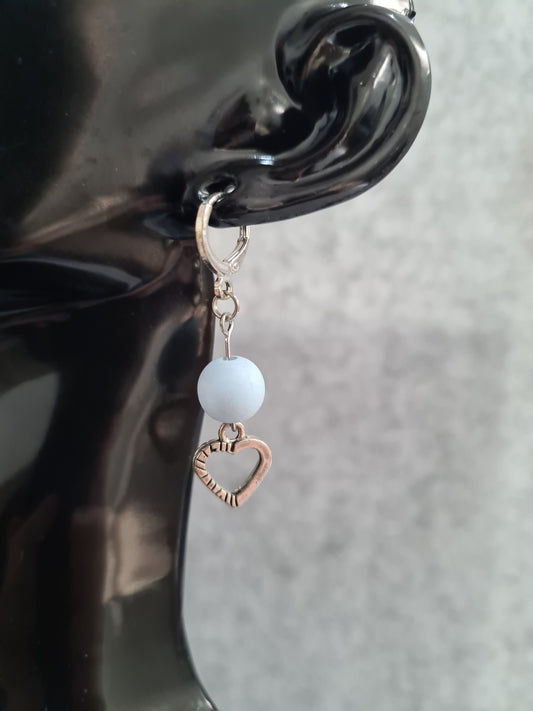 Ball & Heart Earrings (Sleepers)