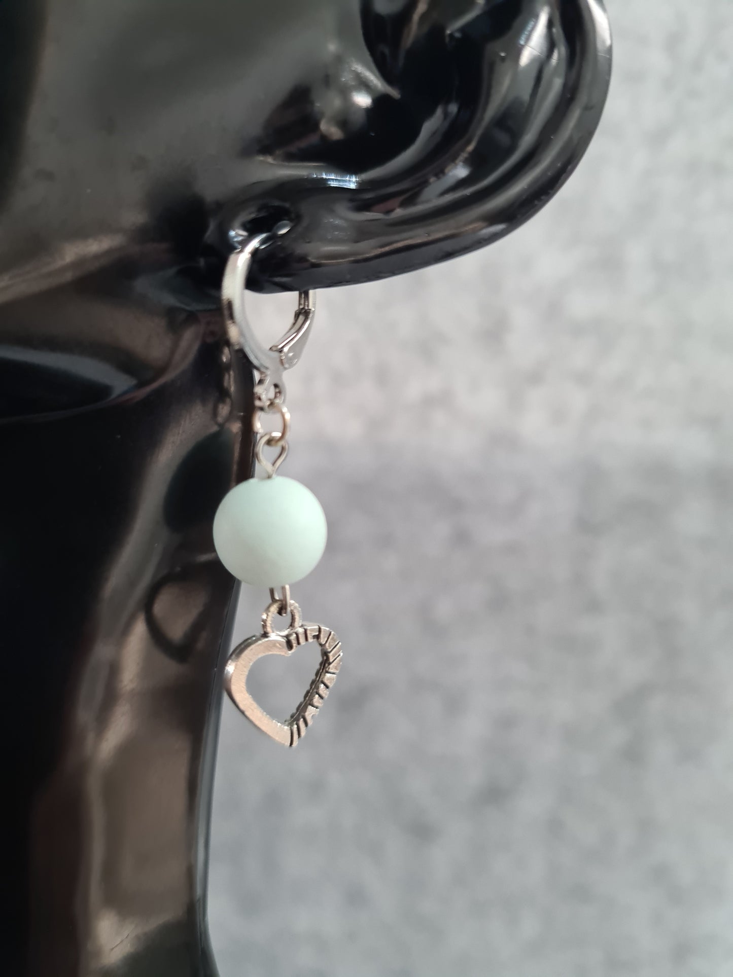 Ball & Heart Earrings (Sleepers)