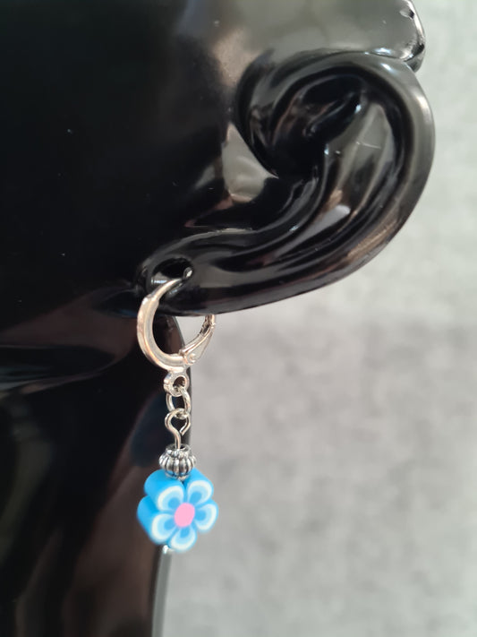 Flower Silver Earrings (Sleepers)