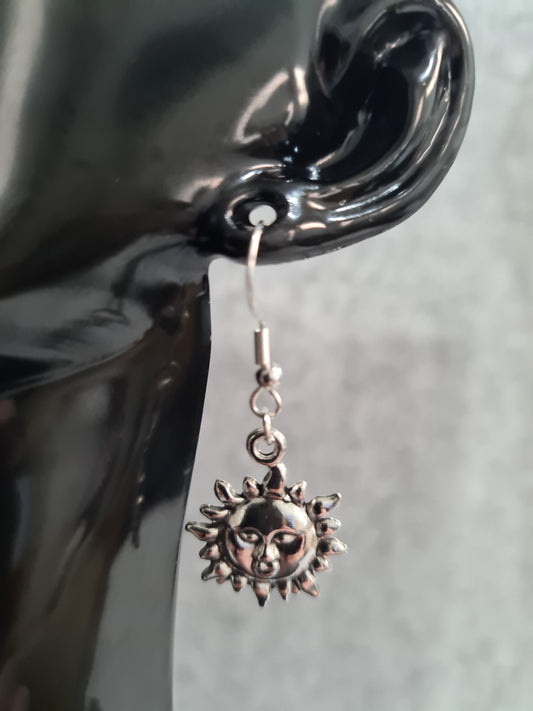 Star Sun & Moon, Silver Shepherd Earrings