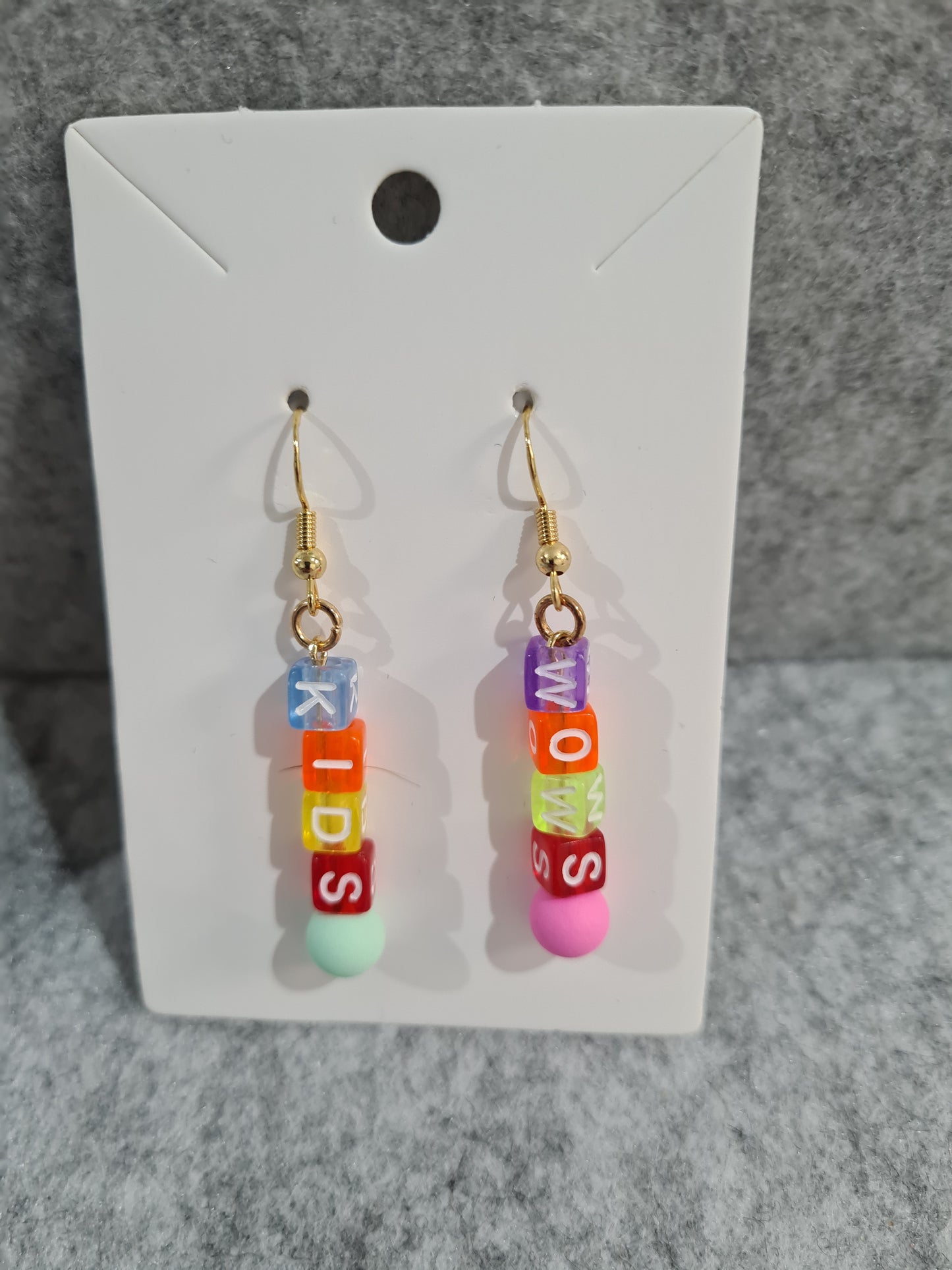 WOWs, Multi Colour Earrings, Gold Shepherd Hook