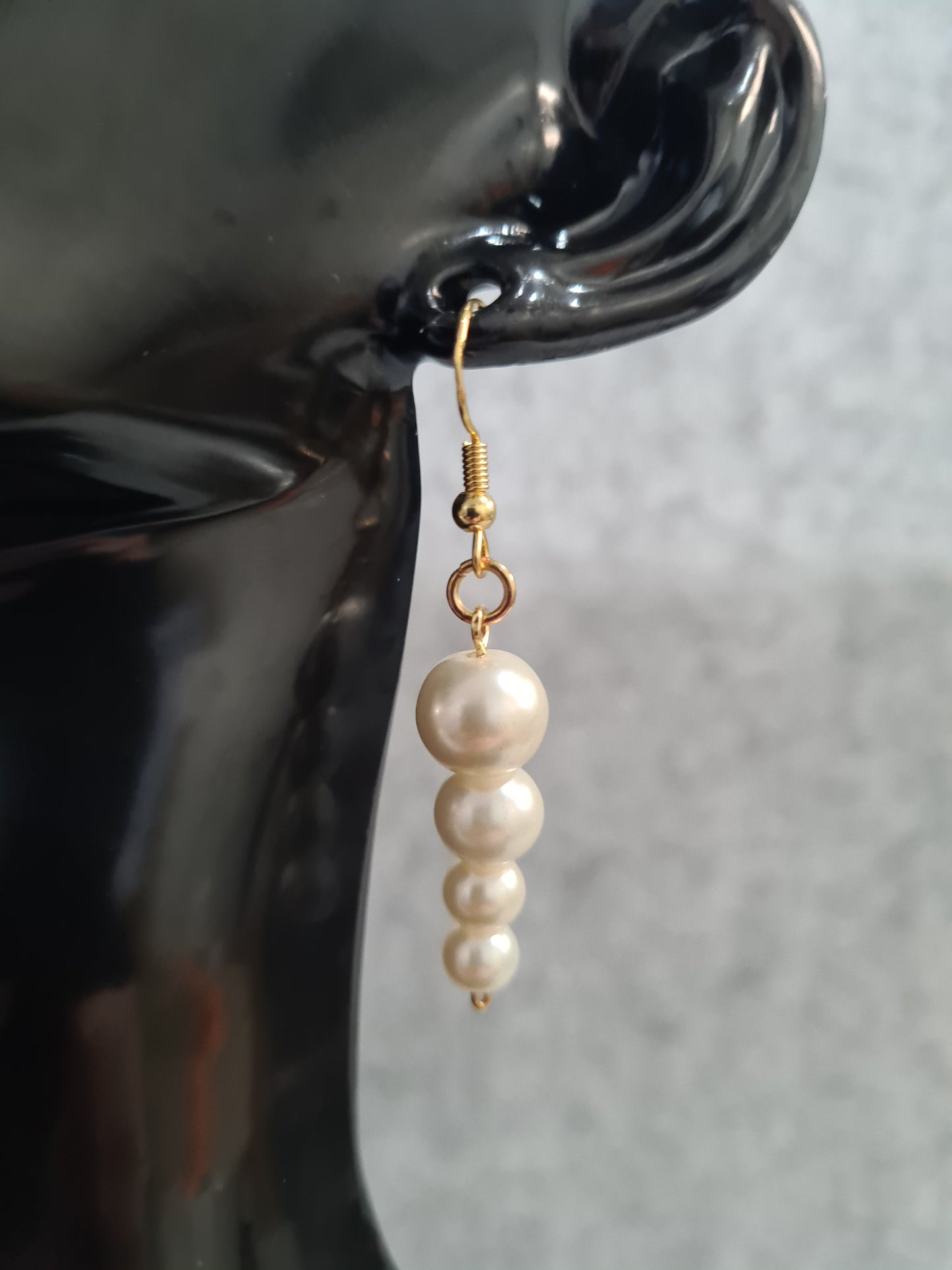 Faux Pearl Teardrop Earrings (Gold/Rose Gold/Sterling Silver)