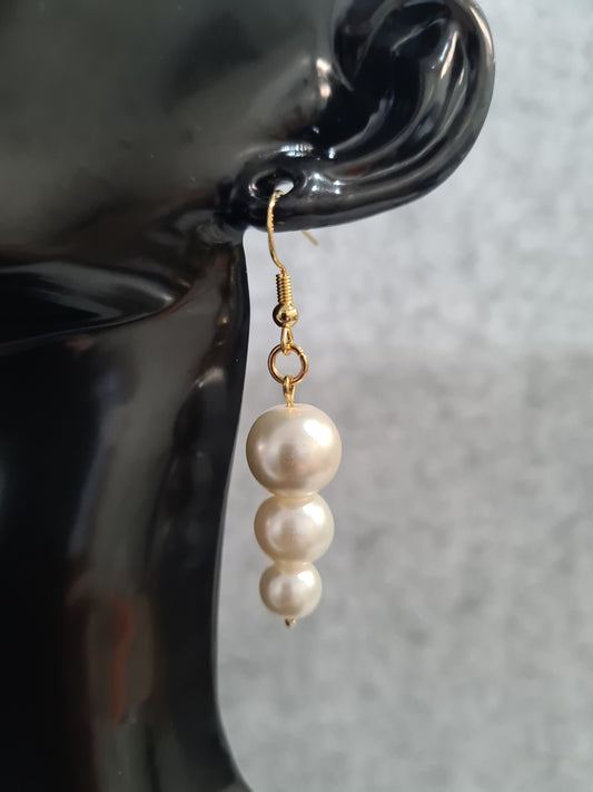 Faux Pearl Teardrop Earrings (Gold/Rose Gold/Sterling Silver)
