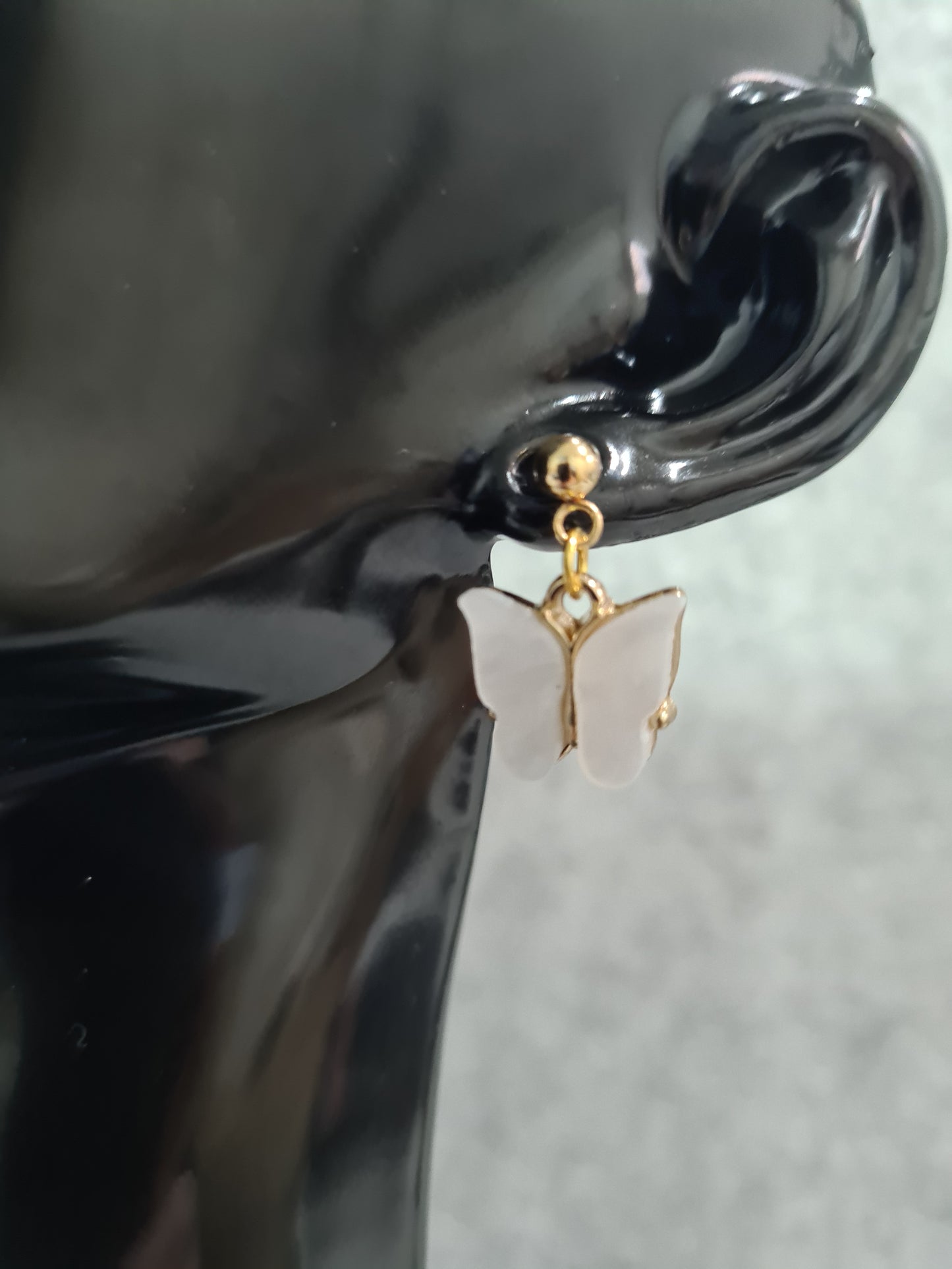 Colourful Butterfly Earrings, (Gold)