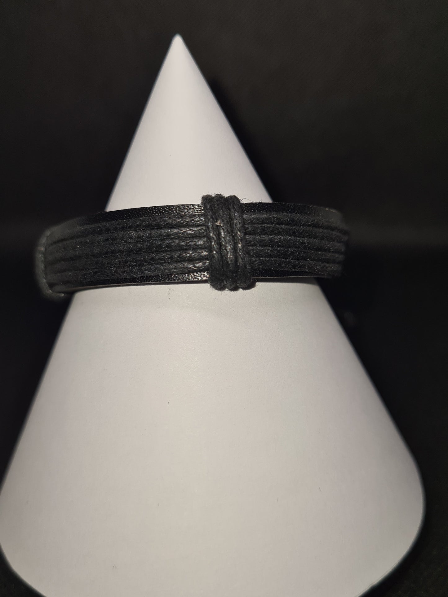 Leather Mixed Style Bracelet, Black