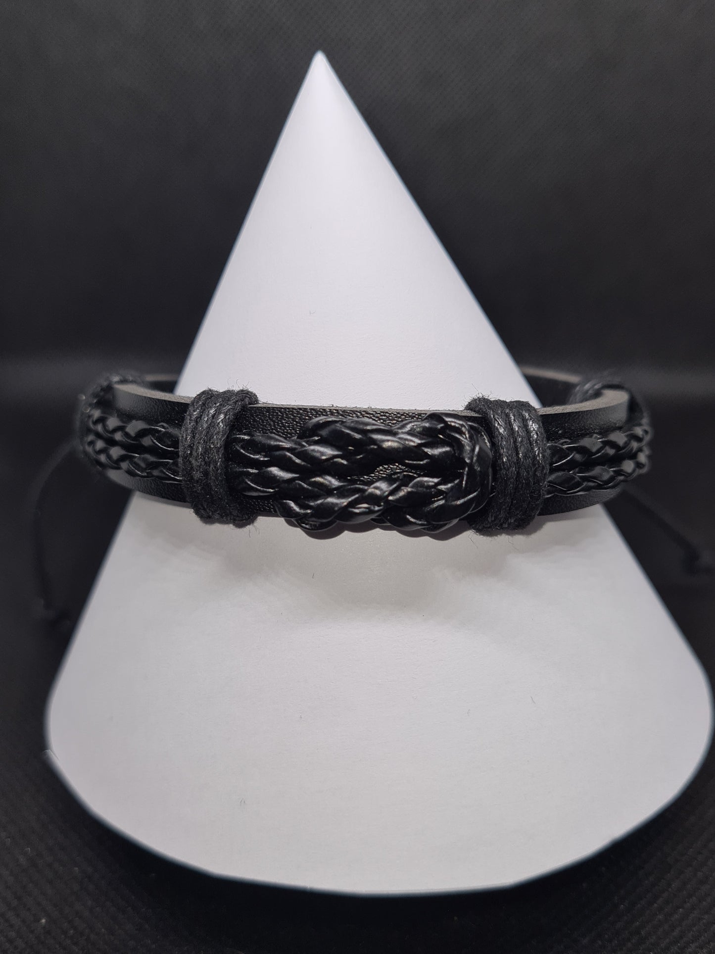 Leather Mixed Style Bracelet, Black