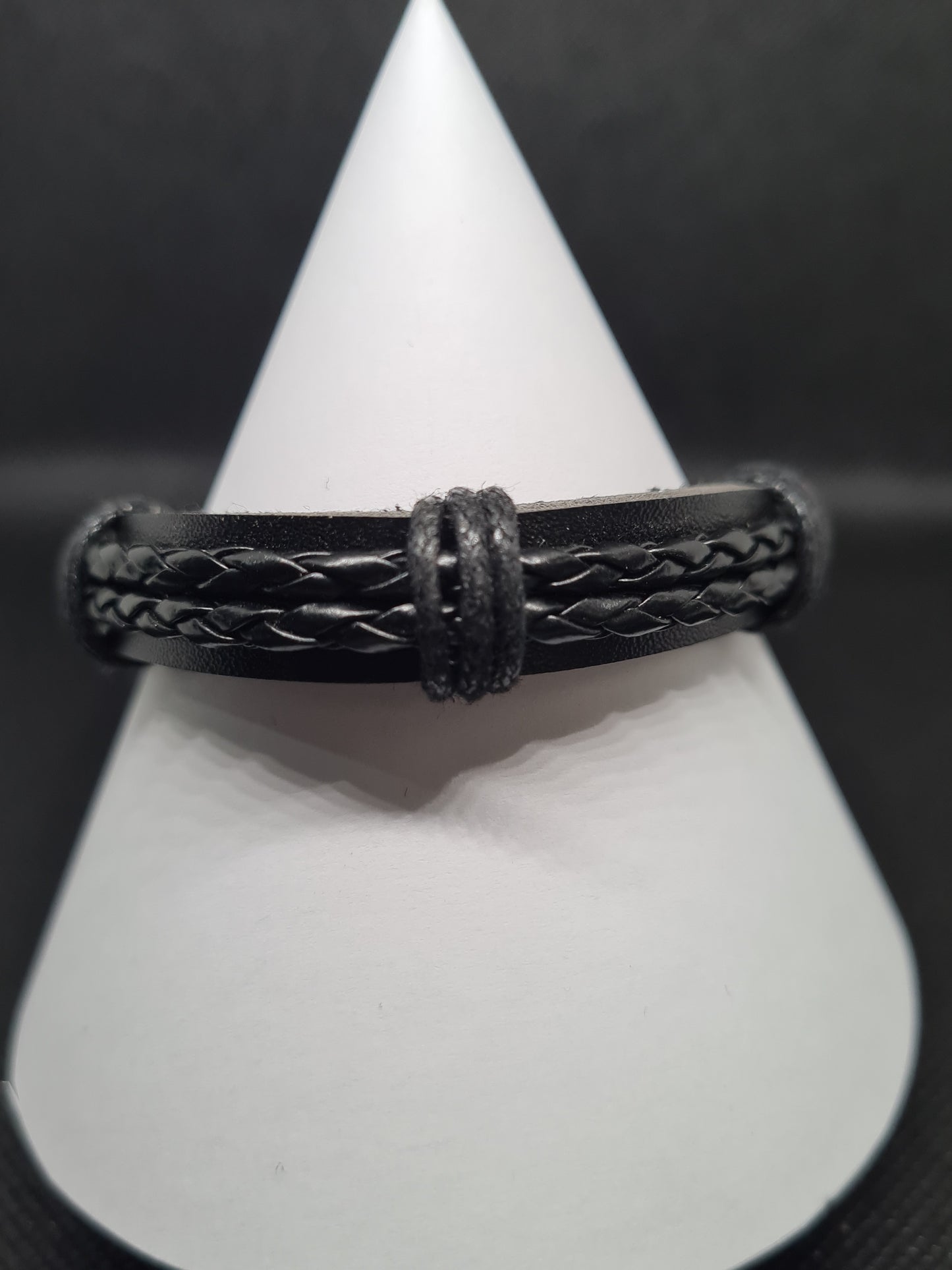 Leather Mixed Style Bracelet, Black