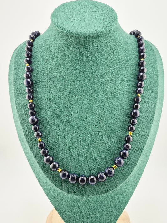 Blue Goldstone Necklace (70cm)