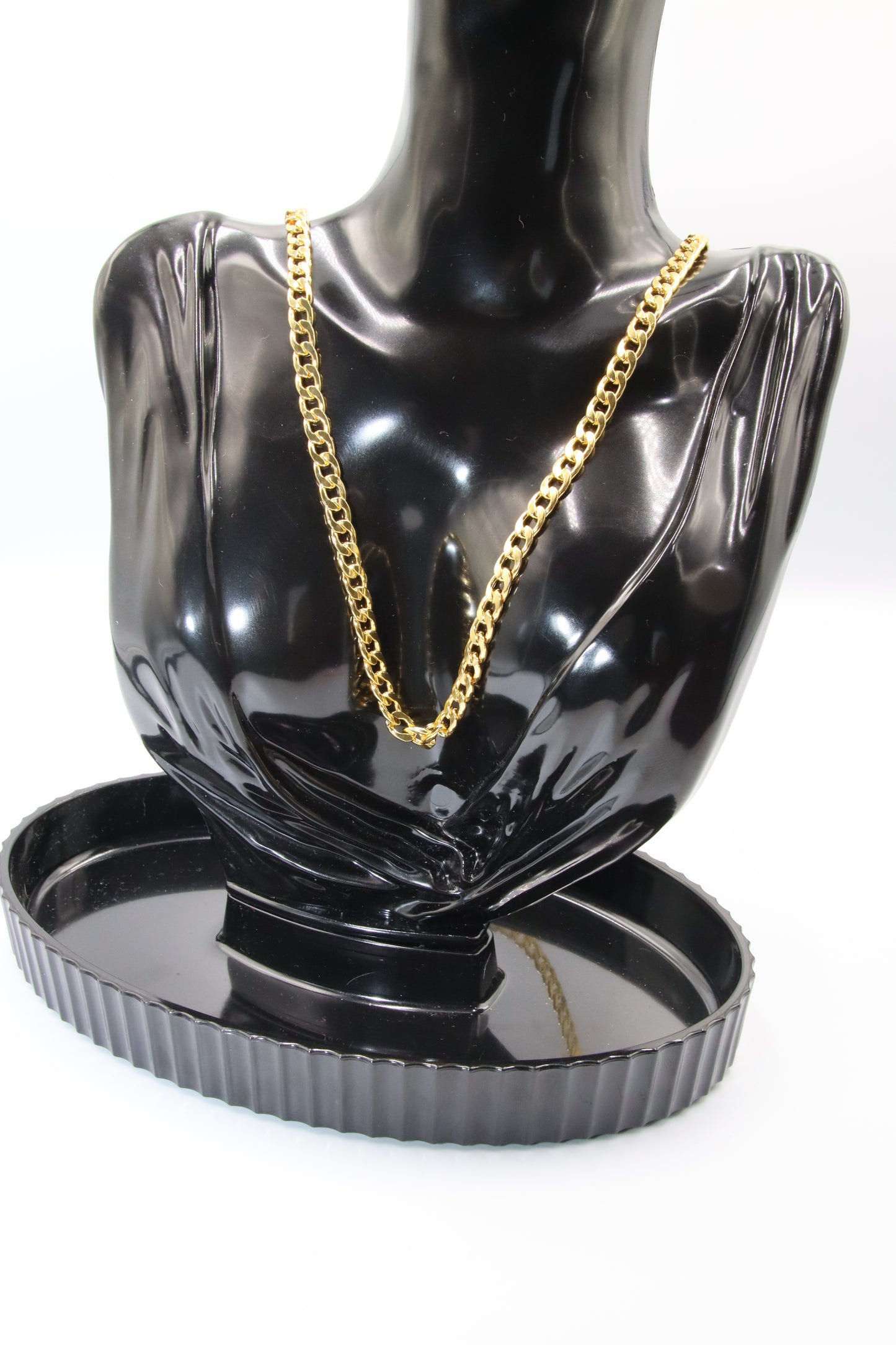 Men's Golden Cable Chain Necklace, 18k Gold Plate, Men, (55cm/56cm/60cm/61cm/65cm/73cm)