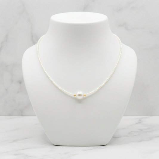 Necklace, Bohemian Style Freshwater Pearl Beaded Necklace
