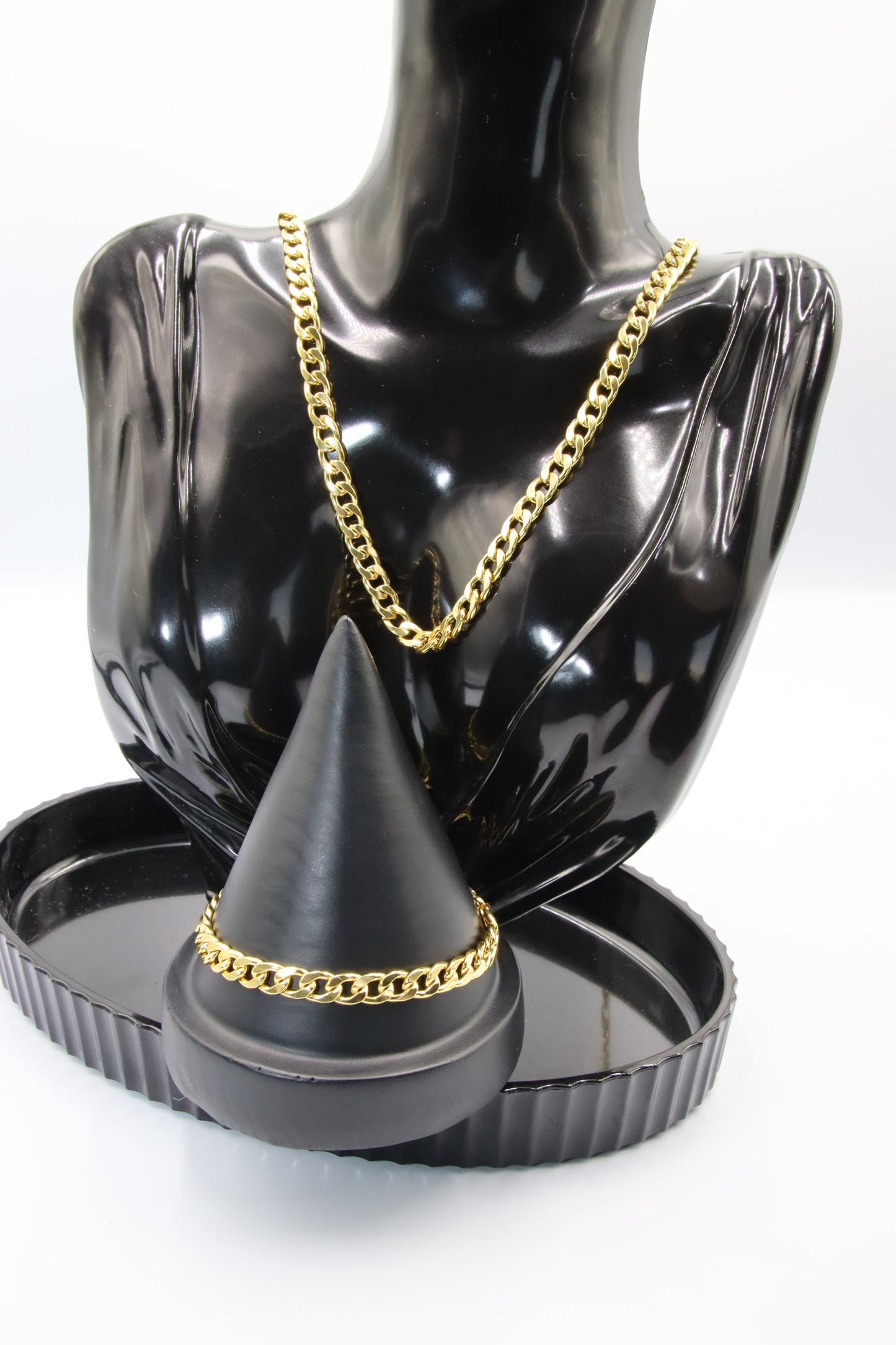 Men's Necklace Bracelet Combo, 2 piece, 18K Gold Plate, 60/71/76cm and bracelet