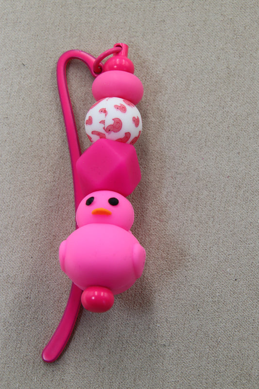 Vibrant Pink Duck, Bookmark