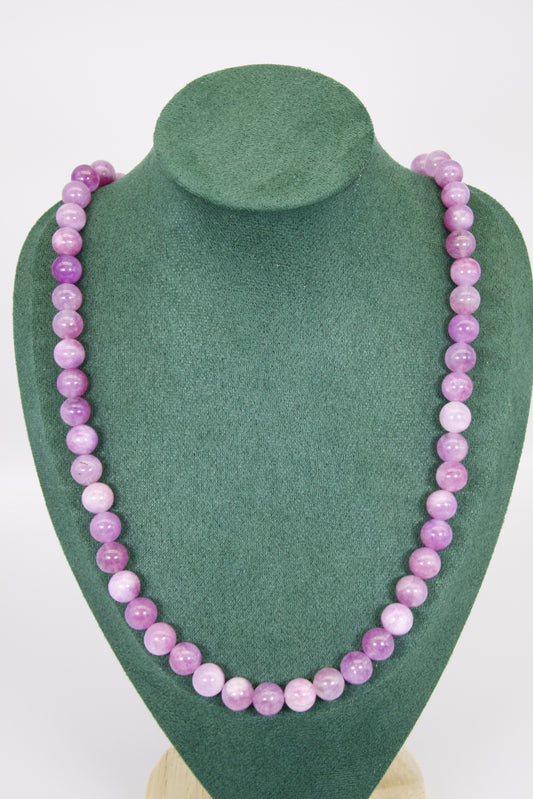 Natural Agate Two Tone Necklace - Orchid (60cm)