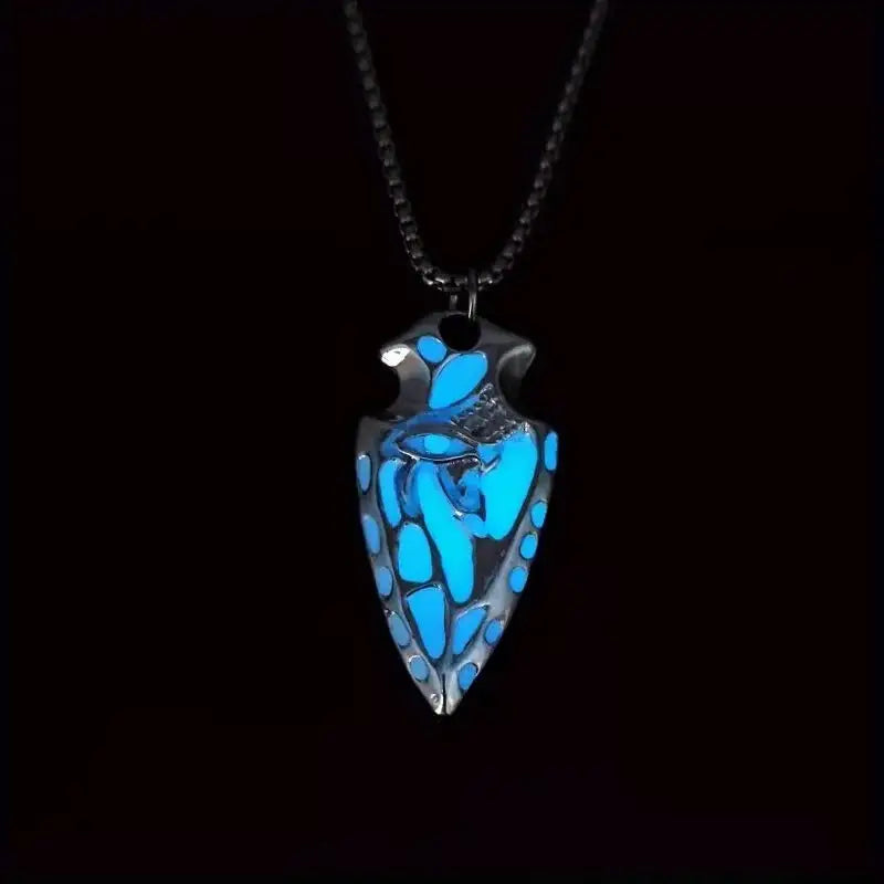Necklace, Viking Triangle, Titanium Steel, Luminous