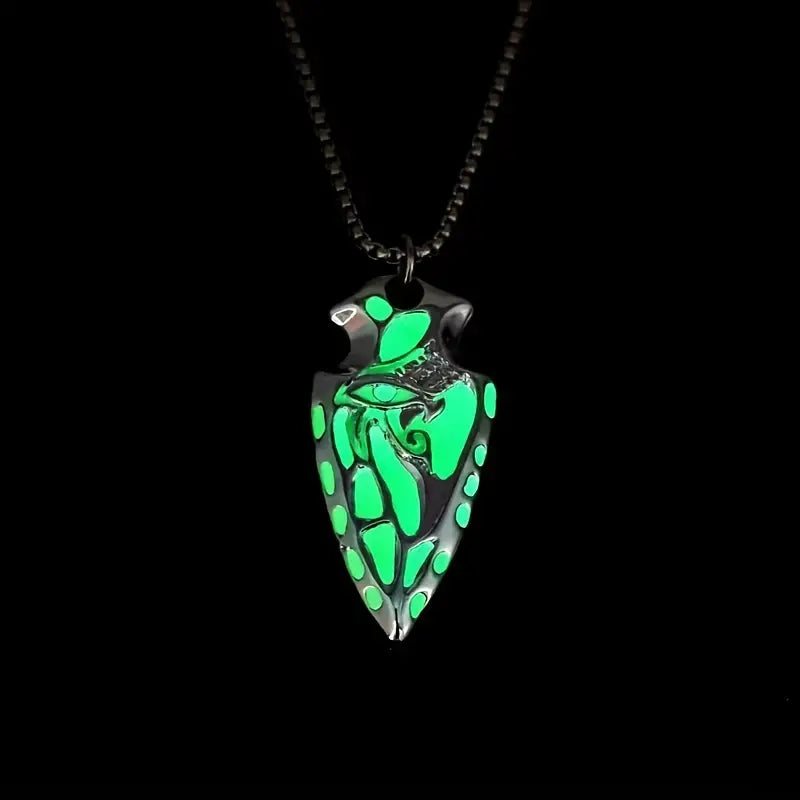 Necklace, Viking Triangle, Titanium Steel, Luminous