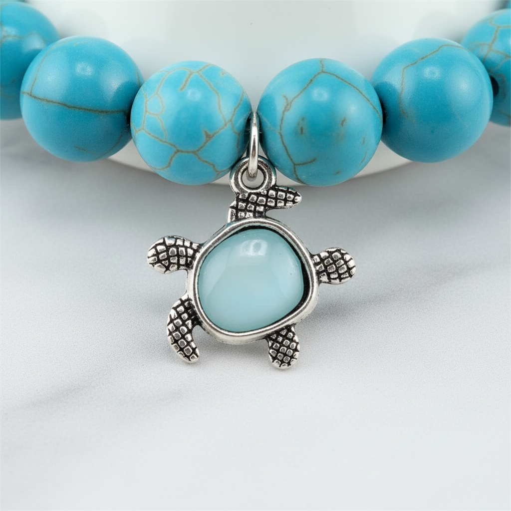 Blue Silver Turtle Close-up