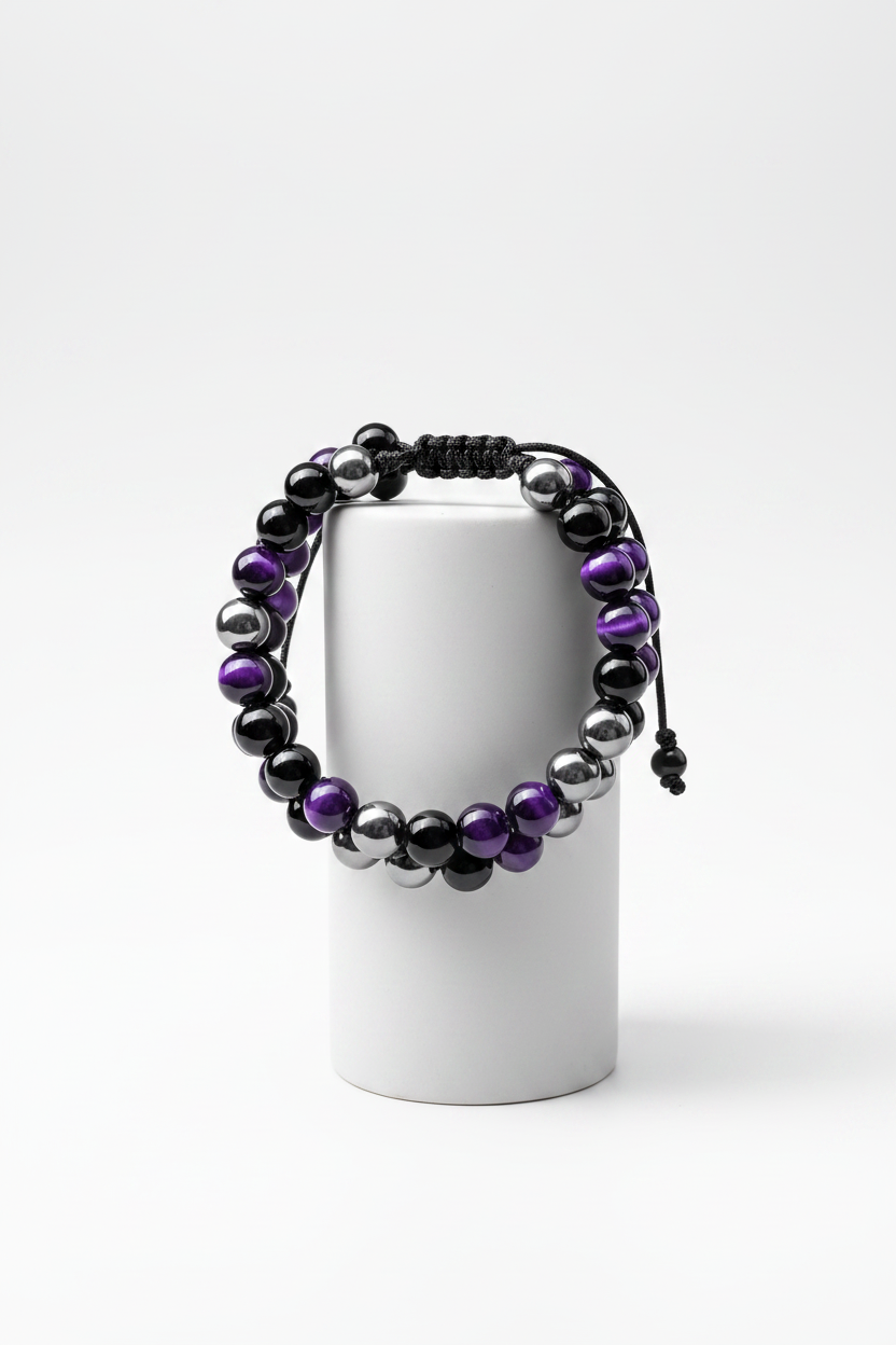 Bracelet on ceramic jewellery stand