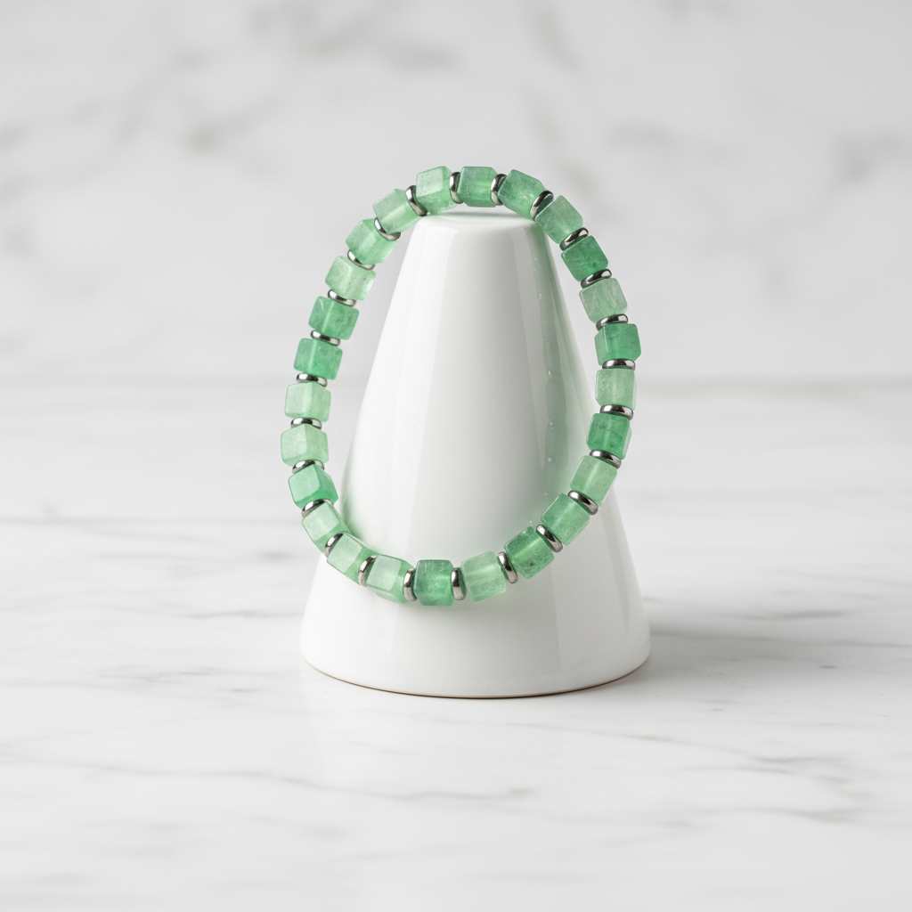 Green Bracelet on Cone Stand