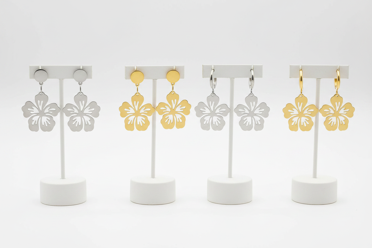 Hibiscus Earrings Collection Composite