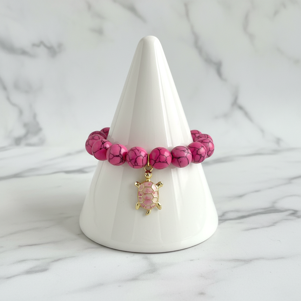 Pink Turtle Bracelet
