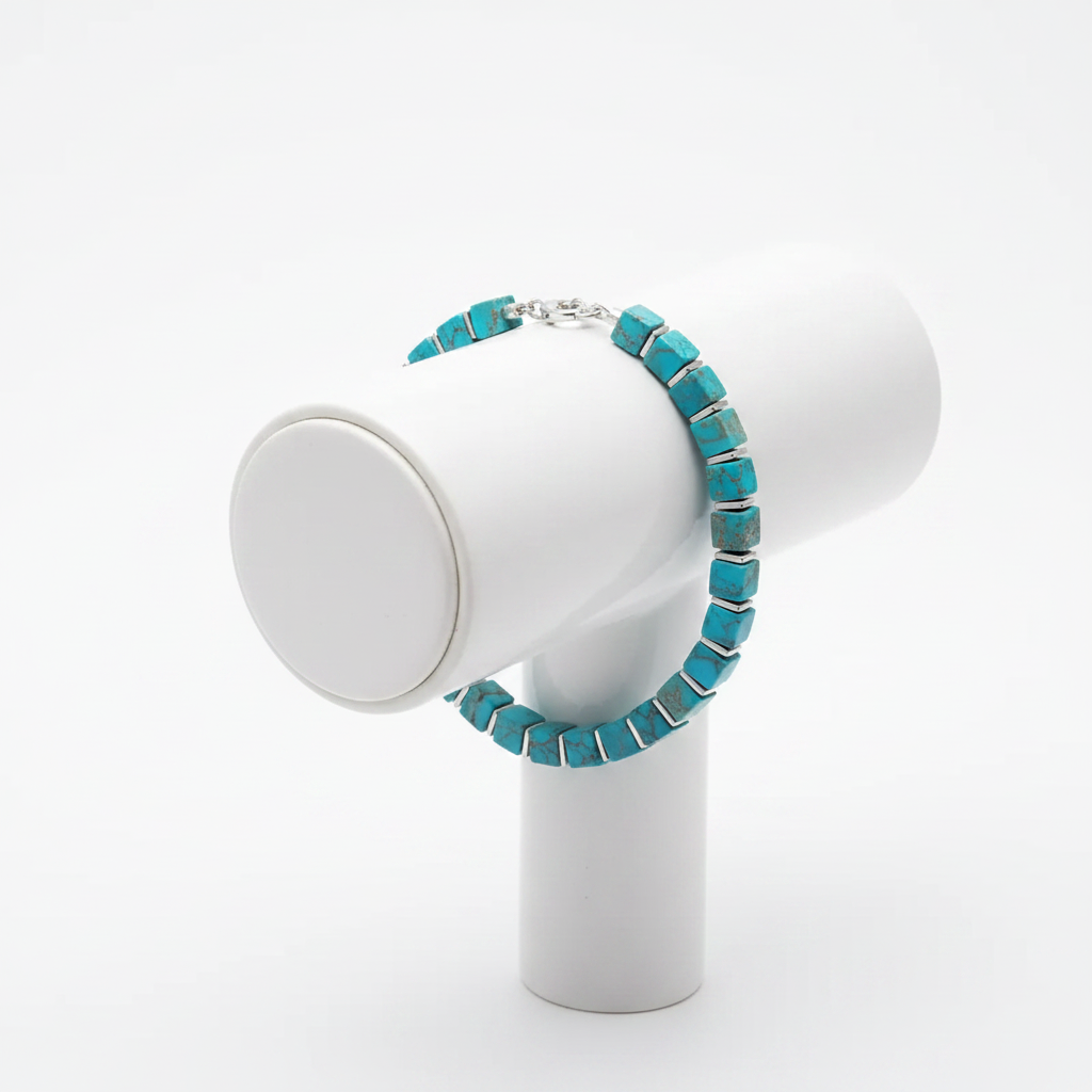 Turquoise Bracelet on Stand